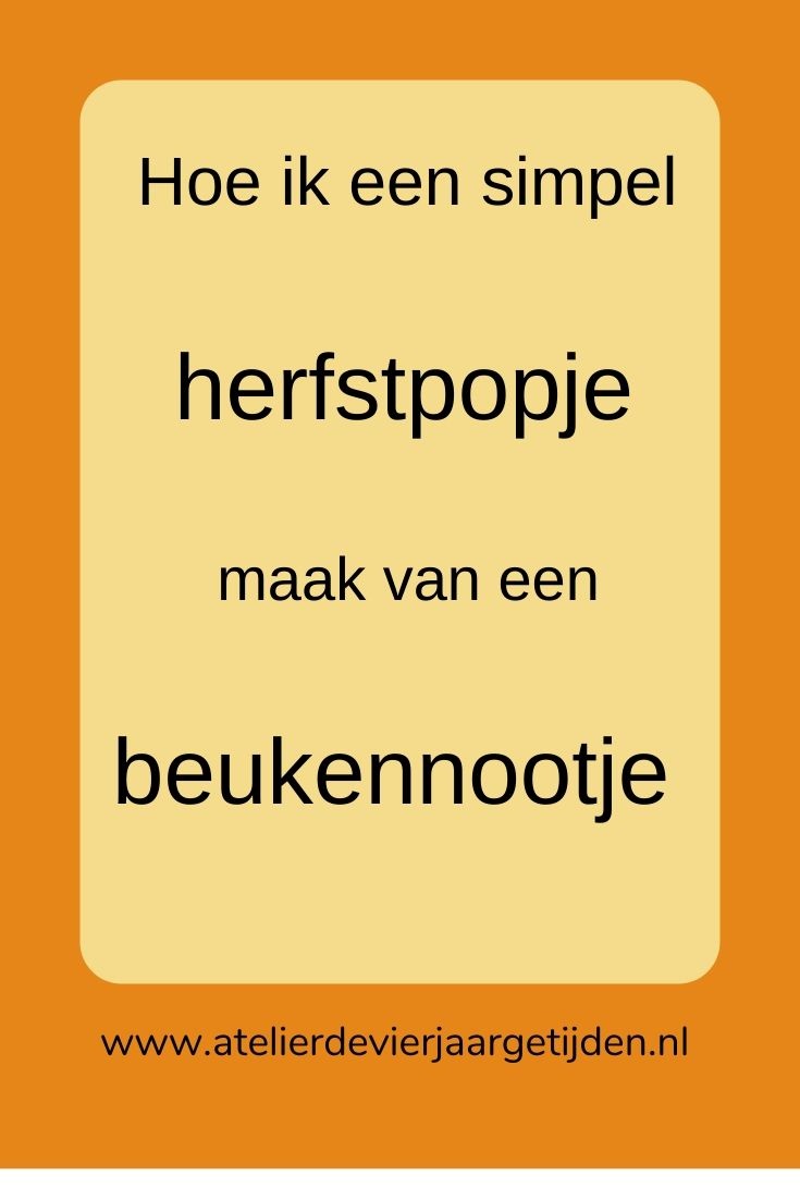 Pin herfstpopje beukennootje