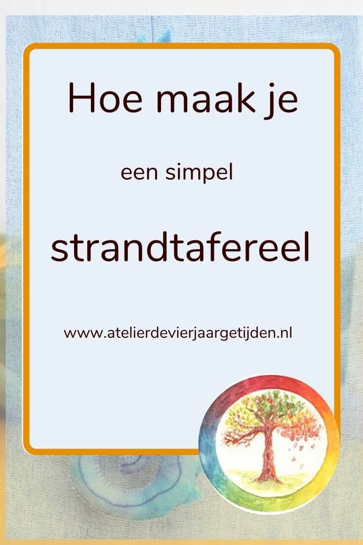 Hoe maak je een simpel strandtafereel op de seizoenentafel