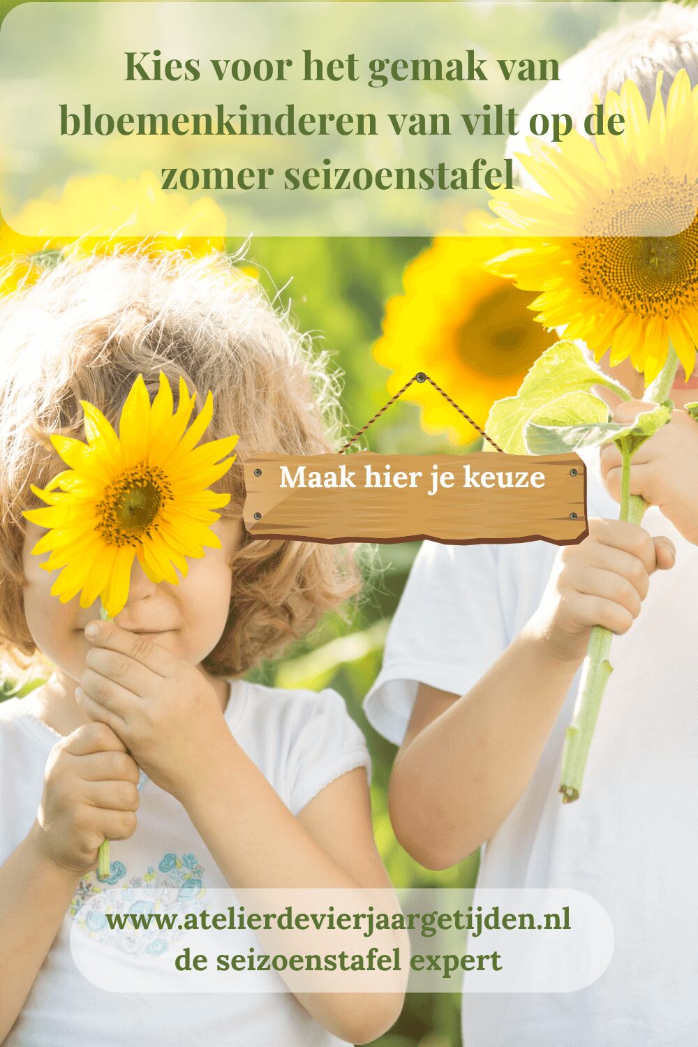 Bloemenkinderen voor de zomer seizoenstafel